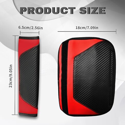 2PCS Car Seat Belt Cover,Seat Belt Pads Leather Seat Belt Covers,Carbon Fiber Safety Seatbelt Shoulder Strap Covers,Soft Car Seat Belt Strap Cushion Protect Your (Black1) in Saudi Arabia