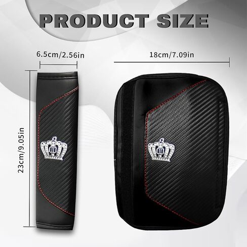 2PCS Car Seat Belt Cover,Seat Belt Pads Leather Seat Belt Covers,Carbon Fiber Safety Seatbelt Shoulder Strap Covers,Soft Car Seat Belt Strap Cushion Protect Your (Black1) in Saudi Arabia