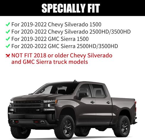 JERBOR 4 عبوات من أغطية الجيب لشاحنات الالتقاط المصنوعة من السيليكون لسيارات Chevy Silverado 1999-2014 وGMC Sierra 2010-2014 in Kuwait