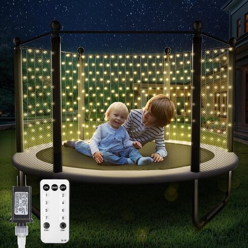 أضواء الترامبولين مع محول الطاقة، 120 مصباح LED أكثر سطوعًا لترامبولين بطول 5 أقدام إلى 12 قدم، ضوء ترامبولين LED مقاوم للماء مع جهاز تحكم عن بعد و8 أوضاع للترامبولين، خيمة التخييم in Kuwait