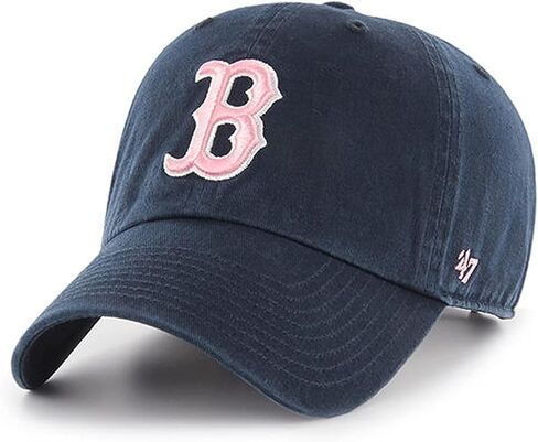 '47 MLB Navy Pink Primary Logo Clean Up Adjustable Hat Cap, Adult One Size in Saudi Arabia