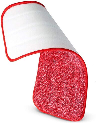 Washable Microfiber Mop Pads - Microfiber Replacement Mop Pads Heads 16.53 x 5.4Inches for Cleaning of Wet or Dry Floors - Professional HomeOffice Cleaning Supplies, Red in Saudi Arabia