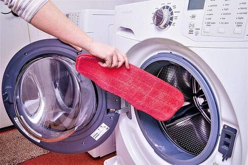 Washable Microfiber Mop Pads - Microfiber Replacement Mop Pads Heads 16.53 x 5.4Inches for Cleaning of Wet or Dry Floors - Professional HomeOffice Cleaning Supplies, Red in Saudi Arabia