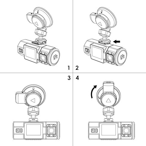 VANTRUE N2 Pro(2023) منفذ USB من النوع C مثبت على الزجاج الأمامي للسيارة in Kuwait