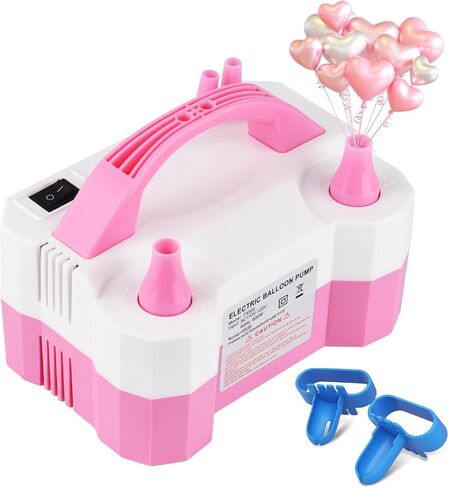 Electric Air Balloon Pump,Dual Nozzle Design,Electric Blower Inflator for Decoration,Balloon Pump for Decoration, Party, Sport,Gifts:2 Tying Tools in Saudi Arabia