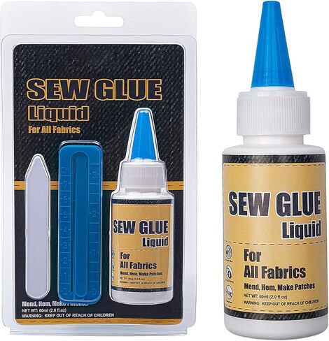 1 قطعة 1 دقيقة من صمغ الخياطة السائل، غراء نسيج غرز سائل سريع الإصلاح قابل للغسل، إصلاح سريع للقماش الجاف، سائل صمغ للخياطة لجميع الأقمشة، قطن الدنيم، ملابس الفانيلا، إصلاح دمية الأريكة وإصلاحها بنفسك in Kuwait