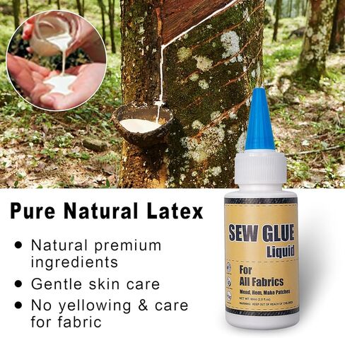 1 قطعة 1 دقيقة من صمغ الخياطة السائل، غراء نسيج غرز سائل سريع الإصلاح قابل للغسل، إصلاح سريع للقماش الجاف، سائل صمغ للخياطة لجميع الأقمشة، قطن الدنيم، ملابس الفانيلا، إصلاح دمية الأريكة وإصلاحها بنفسك in Kuwait