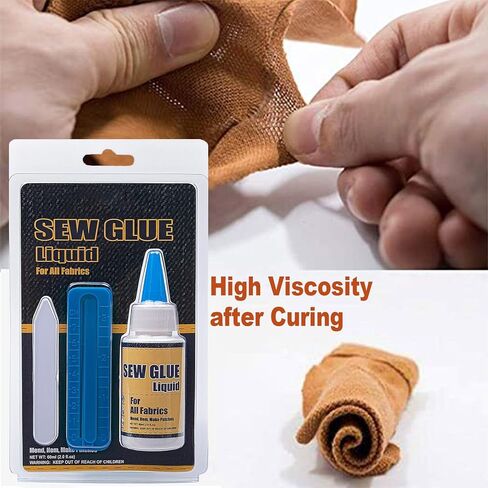 1 قطعة 1 دقيقة من صمغ الخياطة السائل، غراء نسيج غرز سائل سريع الإصلاح قابل للغسل، إصلاح سريع للقماش الجاف، سائل صمغ للخياطة لجميع الأقمشة، قطن الدنيم، ملابس الفانيلا، إصلاح دمية الأريكة وإصلاحها بنفسك in Kuwait