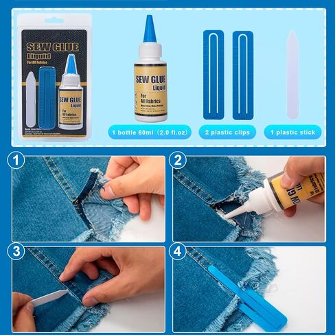 1 قطعة 1 دقيقة من صمغ الخياطة السائل، غراء نسيج غرز سائل سريع الإصلاح قابل للغسل، إصلاح سريع للقماش الجاف، سائل صمغ للخياطة لجميع الأقمشة، قطن الدنيم، ملابس الفانيلا، إصلاح دمية الأريكة وإصلاحها بنفسك in Kuwait