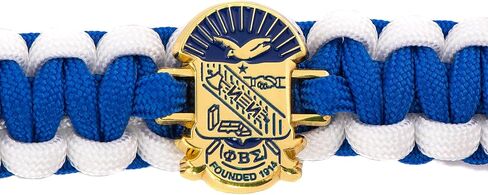 سوار Paracord من Desert Cactus Phi Beta Sigma Fraternity Gold Crest - حجم قابل للتعديل in Saudi Arabia
