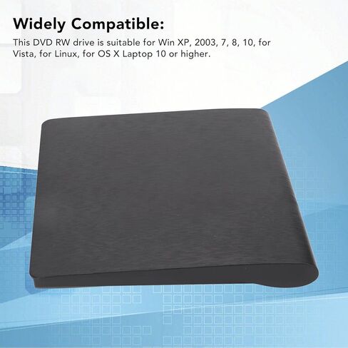 محرك أقراص DVD خارجي، USB3.0 وType C ثنائي المنفذ CD DVD + / - RW Drive مشغل DVD للكمبيوتر المحمول CD ROM Burner لـ SATA ODD القياسي in Kuwait