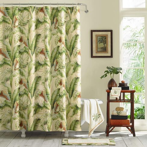 ستارة الحمام Tommy Bahama Home Palmiers، مقاس 72 × 96، باللون الأخضر in Saudi Arabia