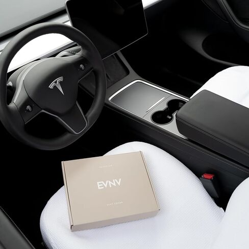 Tesla Model Y Seat Covers 2024 - Performance Towel Tesla Seat Covers Fit 2020-2024 Model Y, Sweat & Spill Protectors, 2 White Front Seat Covers in Kuwait