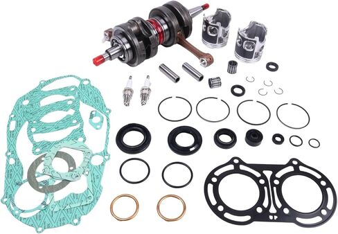 Complete Engine Bottom End Rebuild Kit Compatible with Yamaha Banshee 350 YFZ350 YFZ 350 1987-2006 64mm ATV Crank Piston Seal Gasket Plug in Saudi Arabia