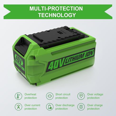 بطارية ليثيوم بديلة Powilling 40 فولت 6.5 أمبير في الساعة لبطارية GreenWorks 29462 أدوات كهربائية G-MAX 40 فولت 29252 20202 22262 in Saudi Arabia