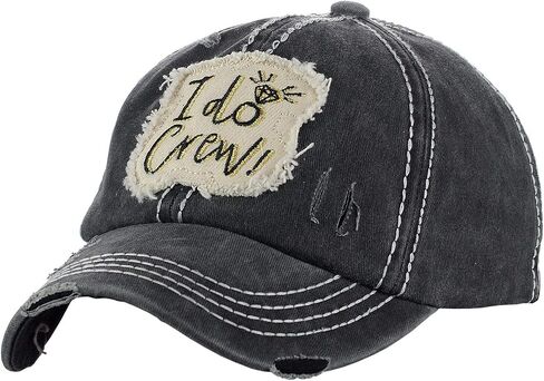 C.C Women's Distressed Vintage Embroidered Patched Bridal Shower Baseball Cap, Bride/White in Saudi Arabia