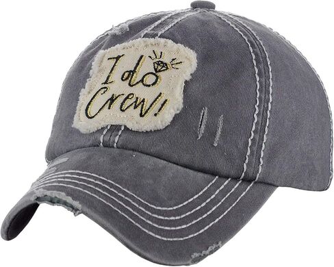C.C Women's Distressed Vintage Embroidered Patched Bridal Shower Baseball Cap, Bride/White in Saudi Arabia