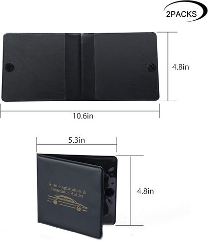 حامل بطاقات التأمين والتسجيل للسيارة، محفظة حافظة لتنظيم وثائق السيارة، وتأمين تسجيل السيارات وحامل وثائق بطاقة الهوية للسيارة والشاحنات وسيارات الدفع الرباعي والمركبات in Kuwait