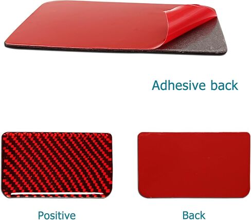 متوافق مع ملصق لوحة مشبك صندوق القفازات من ألياف الكربون للإكسسوارات الداخلية لسيارة Ford Mustang Mach-E 2021 2022 2023 (أحمر) in Kuwait