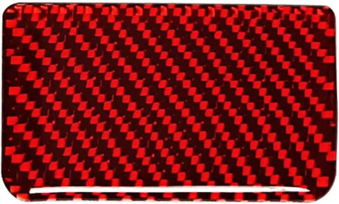 متوافق مع ملصق لوحة مشبك صندوق القفازات من ألياف الكربون للإكسسوارات الداخلية لسيارة Ford Mustang Mach-E 2021 2022 2023 (أحمر) in Kuwait