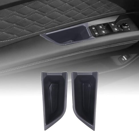 Car Front Rear Door Storage Box Compatible with Audi Q4 E-Tron Car Front Rear Side Door Handle Storage Box Organizer Tray Door Armrest Organizer Handle Pocket Tray Insert Glove Pallet Tray Accessories in Saudi Arabia
