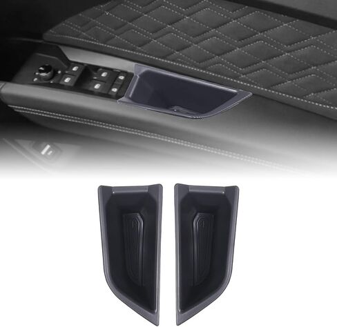 Car Front Rear Door Storage Box Compatible with Audi Q4 E-Tron Car Front Rear Side Door Handle Storage Box Organizer Tray Door Armrest Organizer Handle Pocket Tray Insert Glove Pallet Tray Accessories in Saudi Arabia