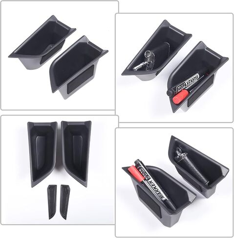 Car Front Rear Door Storage Box Compatible with Audi Q4 E-Tron Car Front Rear Side Door Handle Storage Box Organizer Tray Door Armrest Organizer Handle Pocket Tray Insert Glove Pallet Tray Accessories in Saudi Arabia