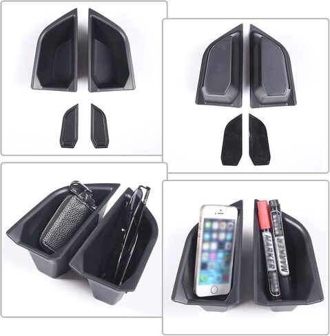 Car Front Rear Door Storage Box Compatible with Audi Q4 E-Tron Car Front Rear Side Door Handle Storage Box Organizer Tray Door Armrest Organizer Handle Pocket Tray Insert Glove Pallet Tray Accessories in Saudi Arabia