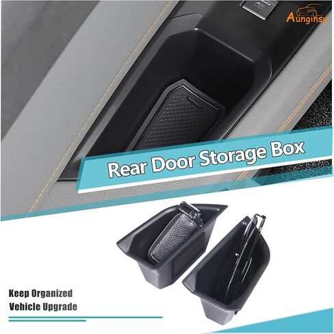 Car Front Rear Door Storage Box Compatible with Audi Q4 E-Tron Car Front Rear Side Door Handle Storage Box Organizer Tray Door Armrest Organizer Handle Pocket Tray Insert Glove Pallet Tray Accessories in Saudi Arabia