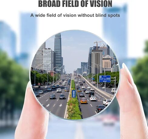4 قطع مرآة سيارة للبقع العمياء، مرآة للبقع العمياء مستديرة بزاوية واسعة 2 بوصة، مرآة رؤية خلفية محدبة عالية الدقة من الزجاج بدون إطار، مرآة زجاجية مستديرة للبقع العمياء لسيارة الدفع الرباعي والشاحنات in Kuwait