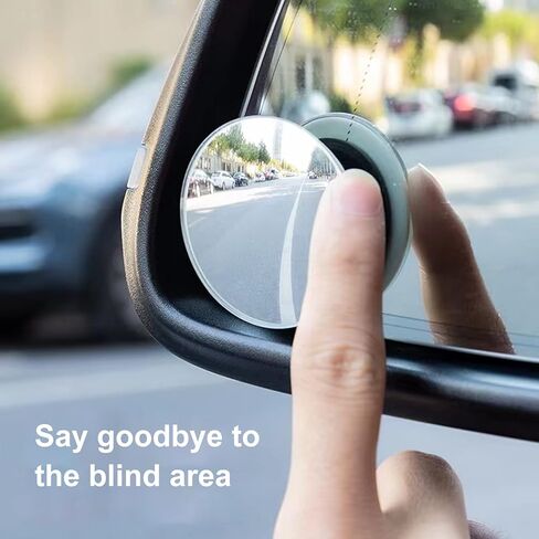 4 قطع مرآة سيارة للبقع العمياء، مرآة للبقع العمياء مستديرة بزاوية واسعة 2 بوصة، مرآة رؤية خلفية محدبة عالية الدقة من الزجاج بدون إطار، مرآة زجاجية مستديرة للبقع العمياء لسيارة الدفع الرباعي والشاحنات in Kuwait