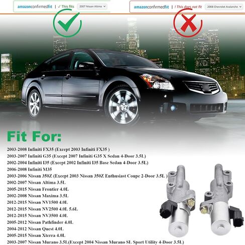 VVT valve Intake & Exhaust Camshaft Position Actuator Solenoid Valve Kit Replacement for Infiniti G35 for Nissan ALTIMA FRONTIER MAXIMA XTERRA 23796EA20B 23796EA20A in Saudi Arabia