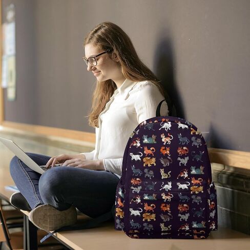 Warriors Backpack Cats Backpack School Bookbags Lightweight Casual Travel Daypack Laptop Bag For Women Men Kids in Saudi Arabia