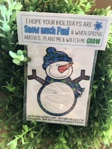 SNOW MUCH FUN - Set of 3 Snowman Plant-able Seed gift bags in Saudi Arabia
