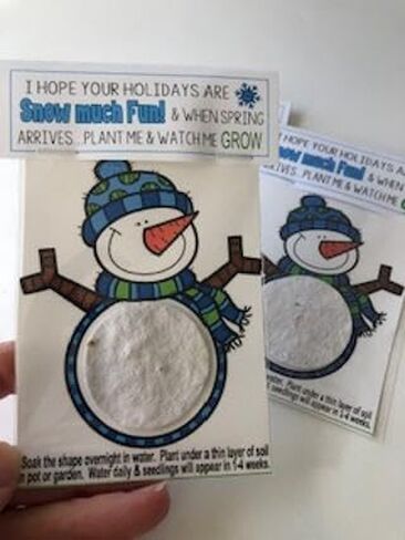 SNOW MUCH FUN - Set of 3 Snowman Plant-able Seed gift bags in Saudi Arabia