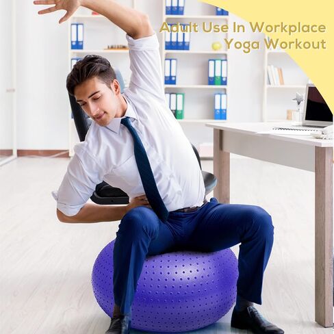 4 Pcs Upgraded Flexible Seating with Massage Point for Classroom Elementary Yoga Ball Chairs for Kids Workout Training Exercise Balls with Inflatable Pump for Student Desk Chairs Supplies in Kuwait