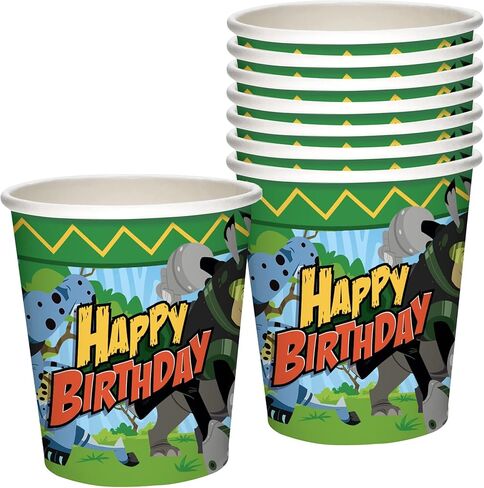 Treasures Gifted Officially Licensed Wild Kratts Paper Cups 8ct - 9oz Wild Kratts Cups for Kids - Wild Kratts Birthday Party Cups - Wild Kratts Party Supplies - Wild Kratts Birthday Party Supplies in Kuwait