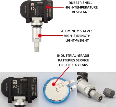 Dasbecan Set of 4 TPMS Tire Pressure Monitoring System Sensor Compatible with Mazda 2 3 5 6 MX-5 Miata CX-7 CX-9 RX-8 2003-2014 Replaces# BBM2-37-140B in Saudi Arabia