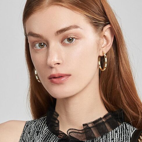 14K Gold Hoop Earrings Diamond Earrings for Women Sparkling 14K Gold Earrings for Women’s Hoop Earrings Cubic Zirconia Hoops in Saudi Arabia