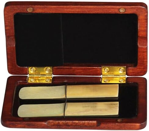 حافظة قصب الساكسفون لقطعتين من القصب، حافظة قصب الكلارينيت الخشبية، حقيبة تخزين ألتو تينور ساكس ريد، ملحقات الآلات الموسيقية لجميع قصب الساكسفون الكلارينيت in Kuwait