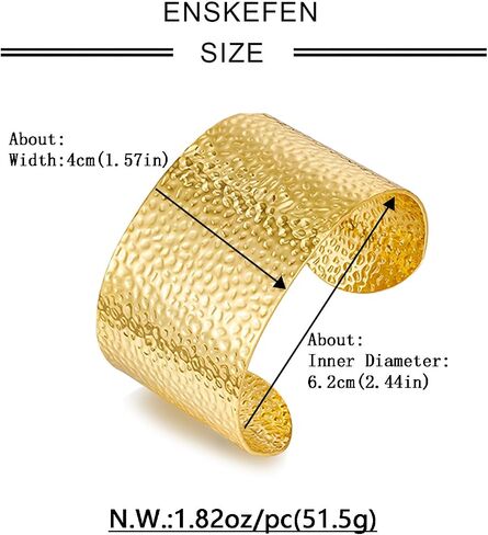Hammered Gold Cuff Bracelets for Women Irregular Adjustable Open Bangles Chunky Statement Wide Gold Bracelets Vintage Boho Gold Arm Cuff Jewelry Gift in Saudi Arabia