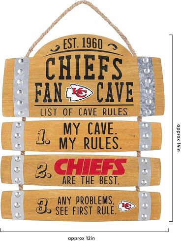 FOCO NFL Team Logo Barrel Slat Mancave Hanging Wall Sign in Saudi Arabia