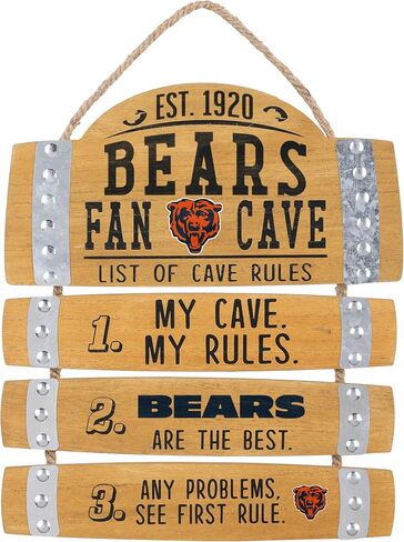 FOCO NFL Team Logo Barrel Slat Mancave Hanging Wall Sign in Saudi Arabia