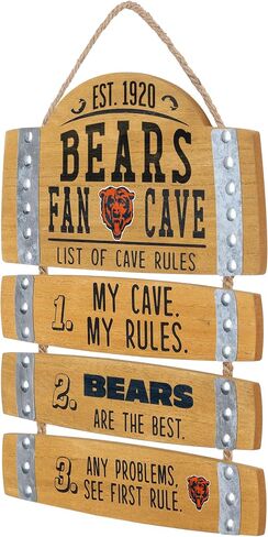 FOCO NFL Team Logo Barrel Slat Mancave Hanging Wall Sign in Saudi Arabia