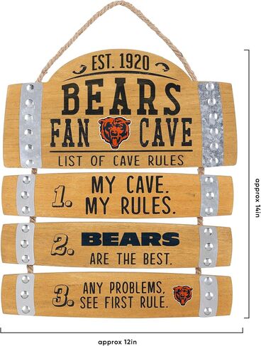 FOCO NFL Team Logo Barrel Slat Mancave Hanging Wall Sign in Saudi Arabia