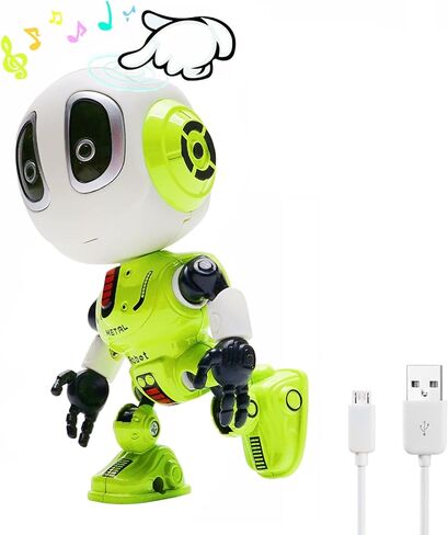 روبوت ناطق للأطفال - ألعاب ذكية جديدة للأولاد والبنات من عمر 3 إلى 9 سنوات، ألعاب روبوت شحن USB رائعة للأولاد والبنات بعمر 3 سنوات فما فوق (أخضر) in Kuwait