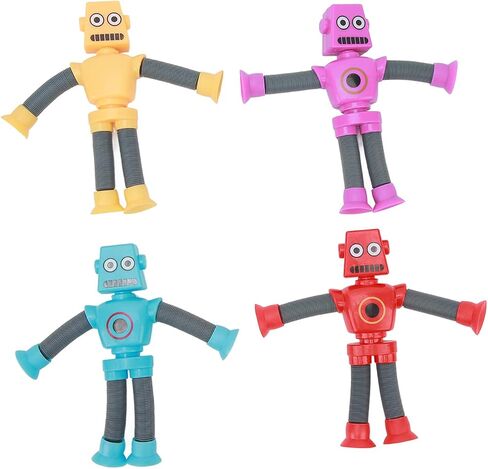 Robot Puzzle Toy with Stretch Tube, Telescopic Suction Cup Robot Toy Flexible for Home in Saudi Arabia