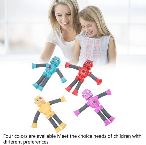 Robot Puzzle Toy with Stretch Tube, Telescopic Suction Cup Robot Toy Flexible for Home in Saudi Arabia