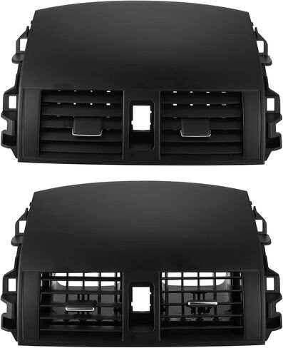 ACROPIX لوحة تنفيس هواء السيارة، لوحة القيادة الأمامية المركزية لمنفذ مكيف الهواء، لوحة تهوية مناسبة لسيارة Toyota Corolla - عبوة من قطعة واحدة باللون الأسود in Kuwait