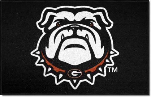 سجادة FANMATS 22865 Georgia Bulldogs Starter Mat - 19 بوصة. × 30 بوصة. | سجادة وسجادة ديكور منزلي لمحبي الرياضة - شعار بولدوج الجديد، أسود in Saudi Arabia